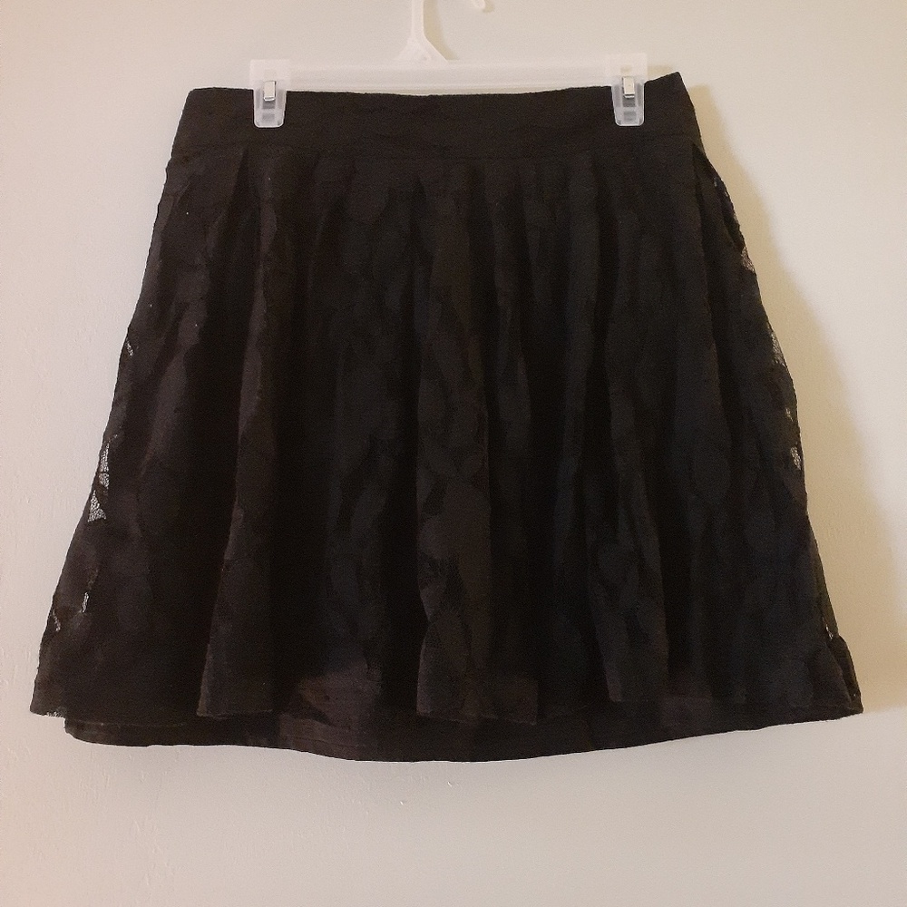 Black lace Loft skirt